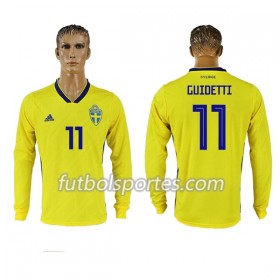 Camisetas Suecia Guidetti 11 Primera Equipacion Mundial 2018 Manga Larga